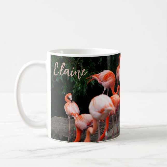 Scenic Tropical Flamingo  Coffee Mug (Left)