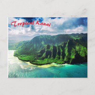 Scenic Tropical kauai Hawaii Island Postcard