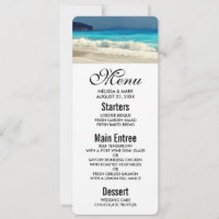 Scenic Turquoise Blue Sea Beach Photo Menu