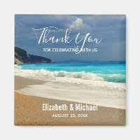 Scenic Turquoise Blue Sea Beach Photo Wedding