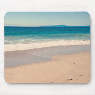 Scenic Turquoise Teal Beach Custom Photo Mouse Pad
