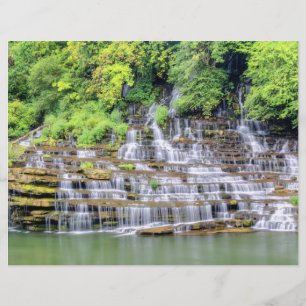 Scenic Twin Falls Rock Island Scrapbook Paper