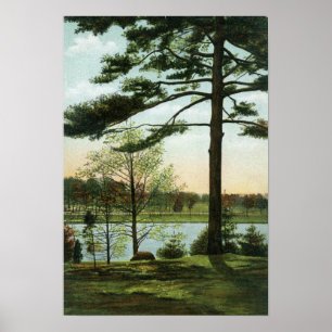 Scenic View at Chestnut Hill Reservoir Poster