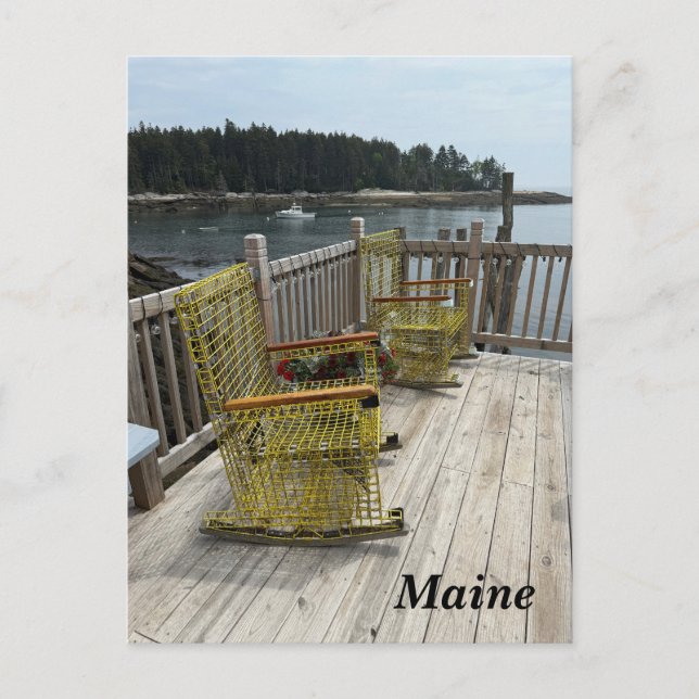 Scenic view by the Maine coast Holiday Postcard (Front)