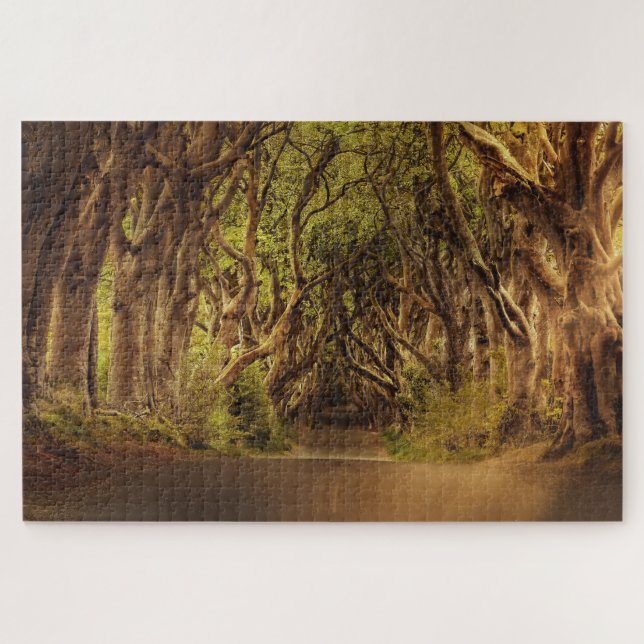 Scenic view Dark hedges | Northern Ireland forest Jigsaw Puzzle (Horizontal)