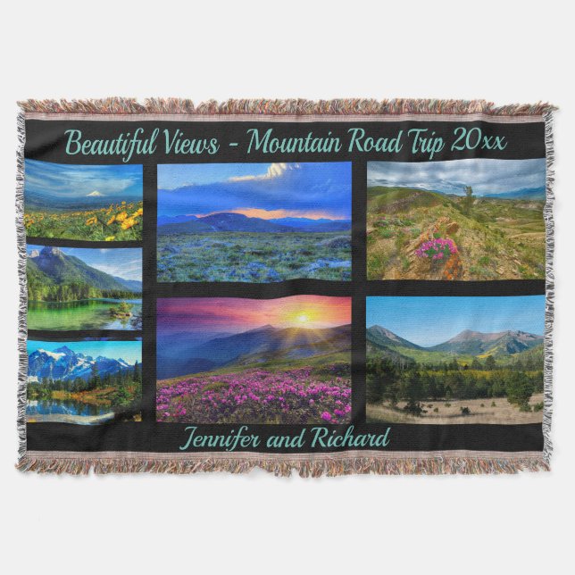 Scenic View From Your Road Trip Your Photo Memory Throw Blanket (Front)
