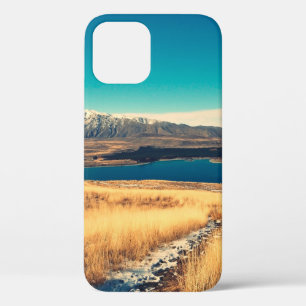 Scenic view in Mt. John summit view point,  Lake T iPhone 12 Case