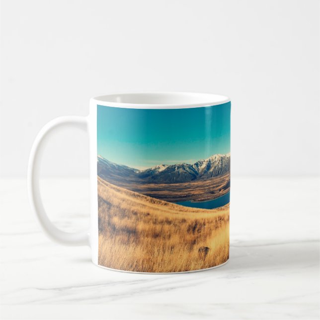 Scenic view in Mt. John summit view point,  Lake T Coffee Mug (Left)