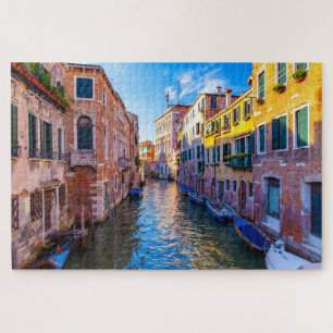 Scenic view of a canal in Venice, Italy Jigsaw Puzzle