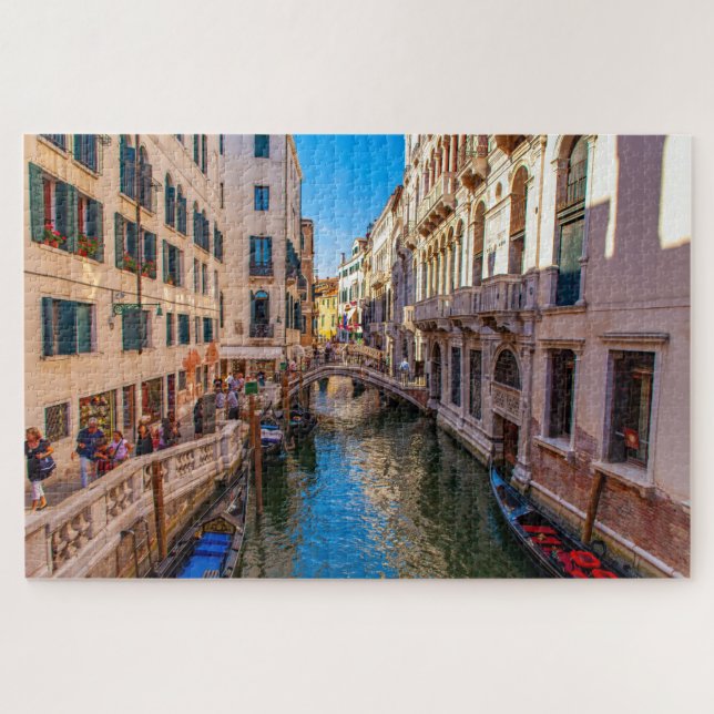 Scenic view of a canal in Venice, Italy Jigsaw Puzzle (Horizontal)