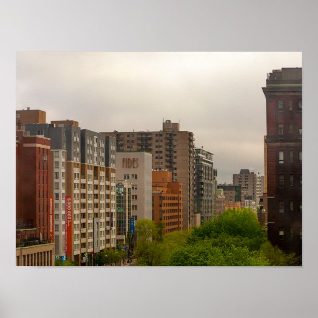 Scenic view of Buildings in Montreal, Canada Poster (Front)