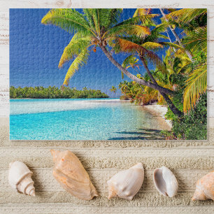 Scenic view of Cook Island Beach   Tropical Jigsaw Puzzle