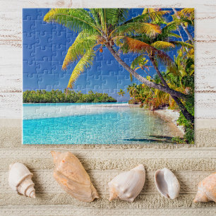 Scenic view of Cook Island Beach   Tropical Jigsaw Puzzle