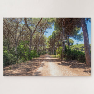 Scenic view of natural forest, Tuscany, Italy Jigsaw Puzzle