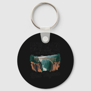 Scenic View Of New River Gorge National Park West Key Ring