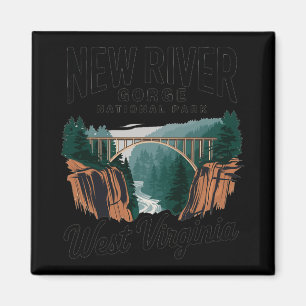 Scenic View Of New River Gorge National Park West Magnet