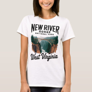 Scenic View of New River Gorge National Park West  T-Shirt
