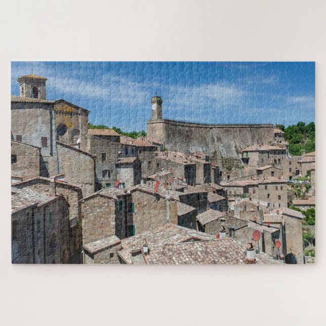 Scenic view of Sorano, Tuscany Jigsaw Puzzle (Horizontal)