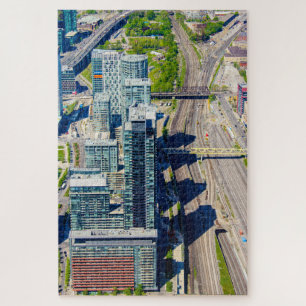 Scenic view of Toronto from CN tower, Canada Jigsaw Puzzle