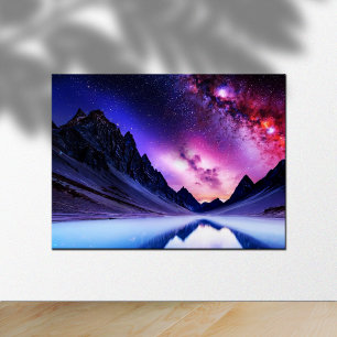 Scenic view space planet nature  poster