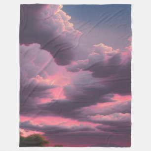 Scenic View Summer Sunset Fleece Blanket