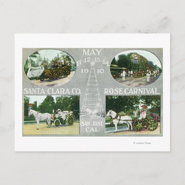 Scenic Views of the Santa Clara Co Rose Postcard (Front)