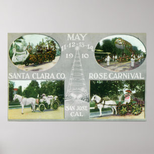 Scenic Views of the Santa Clara Co Rose Poster