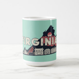 Scenic Virginia Retro Silhouette  Coffee Mug