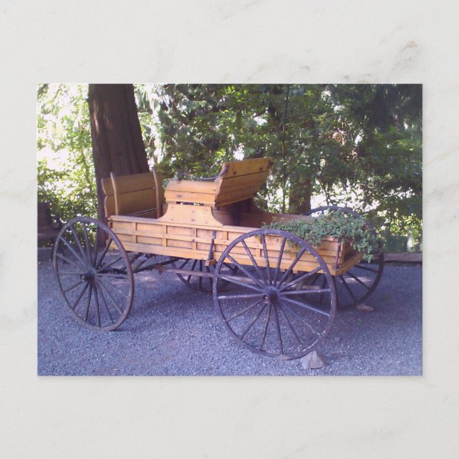 Scenic Wagon Cart Postcard (Front)