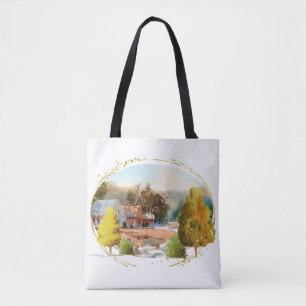 Scenic Watercolor Tote Bag