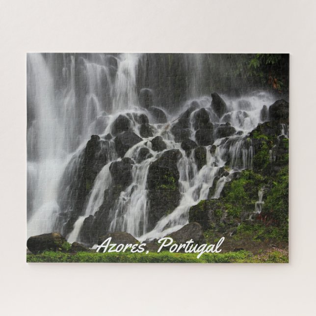 Scenic Waterfall  Azores Jigsaw Puzzle (Horizontal)