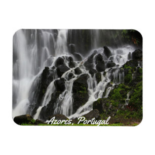 Scenic Waterfall  Azores Magnet