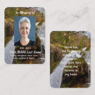 Scenic Waterfall Landscape Memorial Keepsake Business Card