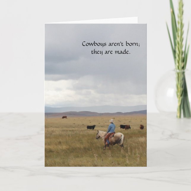 Scenic Western Cowboy All Occasion Greeting Card (Front)