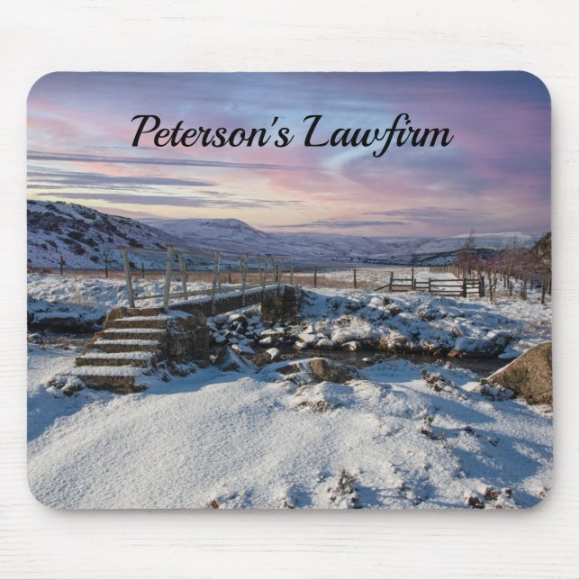 Scenic Winter Christmas Landscape Mouse Pad (Front)