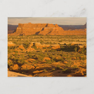 Scenic winter desert landscape on the way into 2 postcard