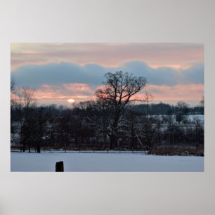 Scenic Winter Landscape Photo Poster
