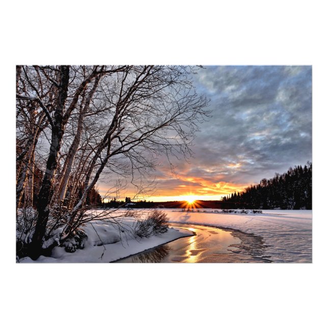 scenic winter landscape poster (Front)