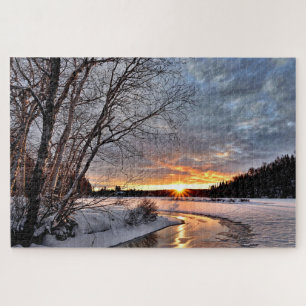 scenic winter landscape puzzle