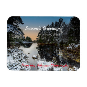 Scenic Winter Scottish Loch At Christmas Magnet