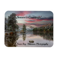 Scenic Winter Scottish Loch Eilein At Christmas