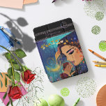 Scent of Roses iPad Mini Cover<br><div class="desc">Enjoy this whimsical artwork on your iPad cover featuring a woman with roses at night when everything turns dark and blue,  the colours come out under the moonlight. Make it yours,  and customise it with your name. It would make a great gift for someone who likes art.</div>