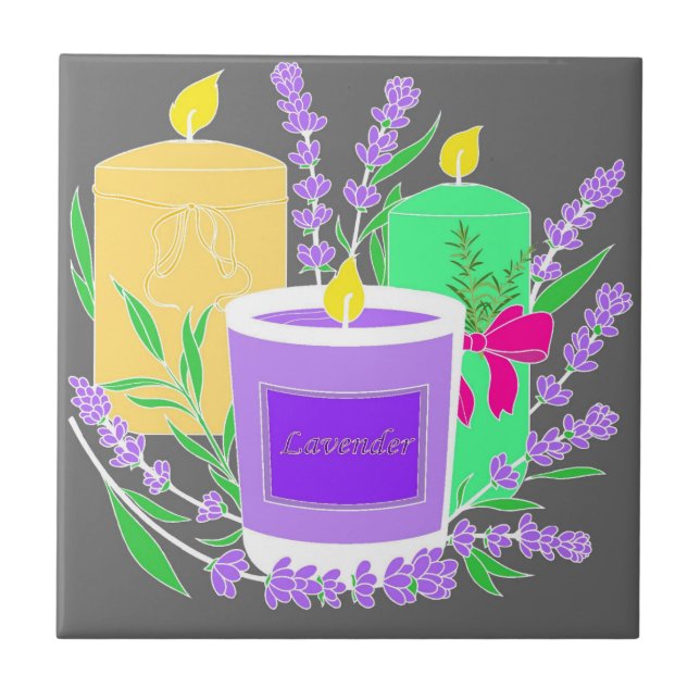 Scented Candles Ceramic Tile (Front)