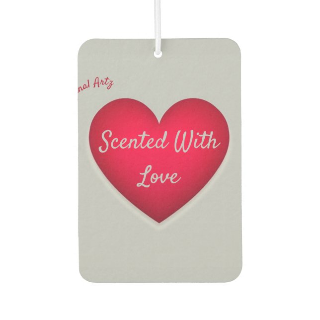 Scented With Love Heart Air Freshener (Front)