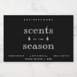 Scents of Season Christmas Candle Label Design<br><div class="desc">Modern and minimalist design for your personalised Holiday ''Scent of Season'' candle label. Select the ''Customise it'' button to customise this design further for yourself.</div>