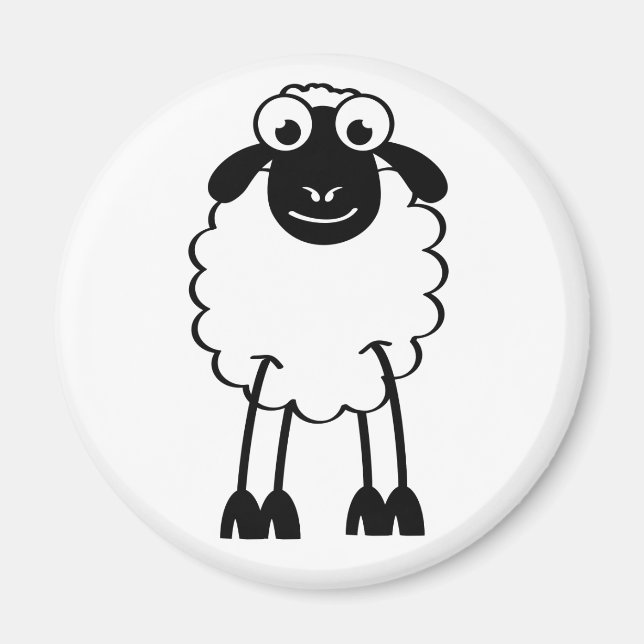 Schaap, witte of zwarte schapen. Dromen of slapen Magnet (Front)