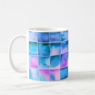Schachbrettmuster Aquarell  Coffee Mug