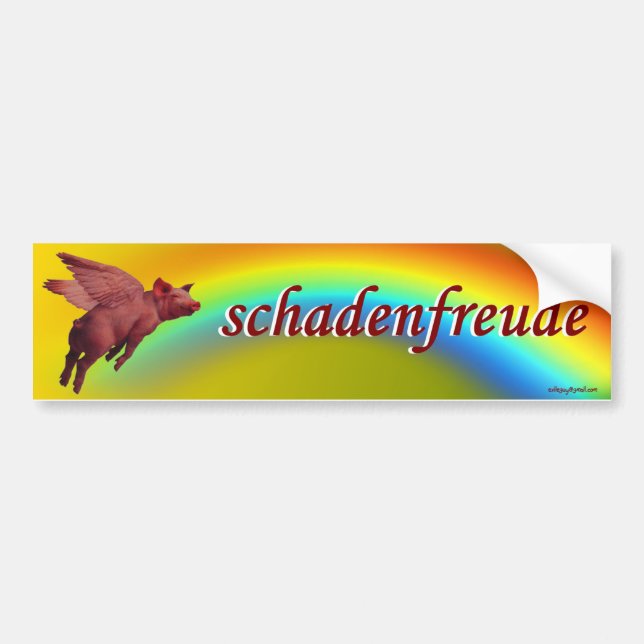 schadenfreude bumper sticker (Front)
