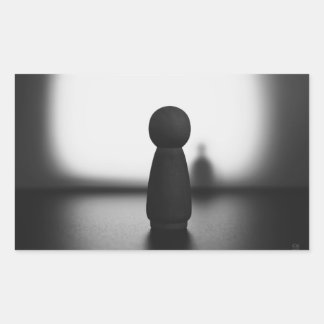 Schaduw van een mentale toestand. rectangular sticker