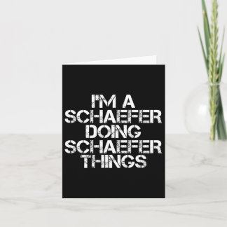 Schaefer Funny Surname Family Tree Birthday Reunio Card